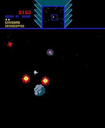 Sinistar (prototype version) screen shot game playing